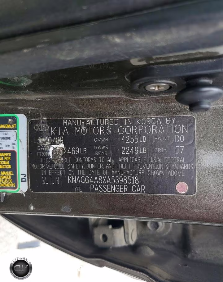 2010 Kia Optima Lx VIN:KNAGG4A8XA5398518 - 12