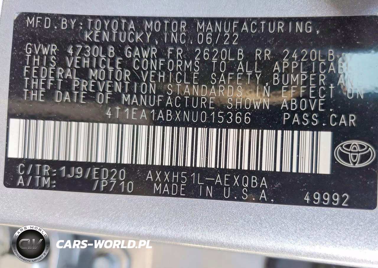 2022 Toyota Avalon Night Shade VIN:4T1EA1ABXNU015366 - 12
