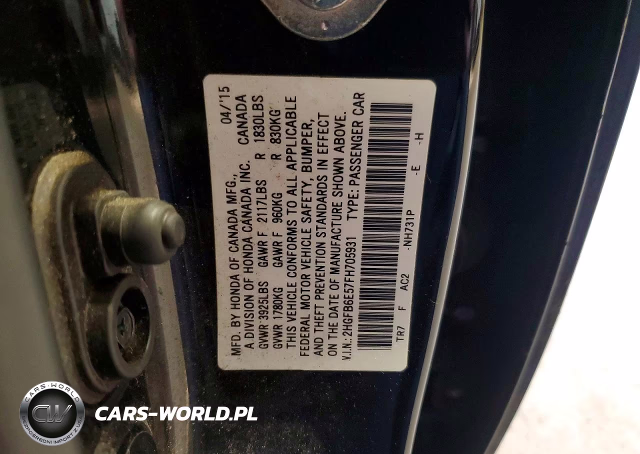 2015 Honda Civic Si VIN:2HGFB6E57FH705931 - 13