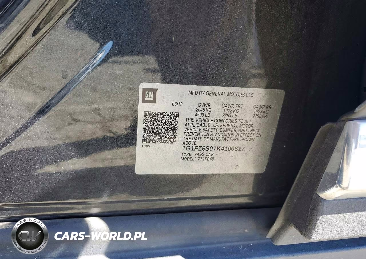 2019 Chevrolet Bolt Ev Premier VIN:1G1FZ6S07K4100617 - 12
