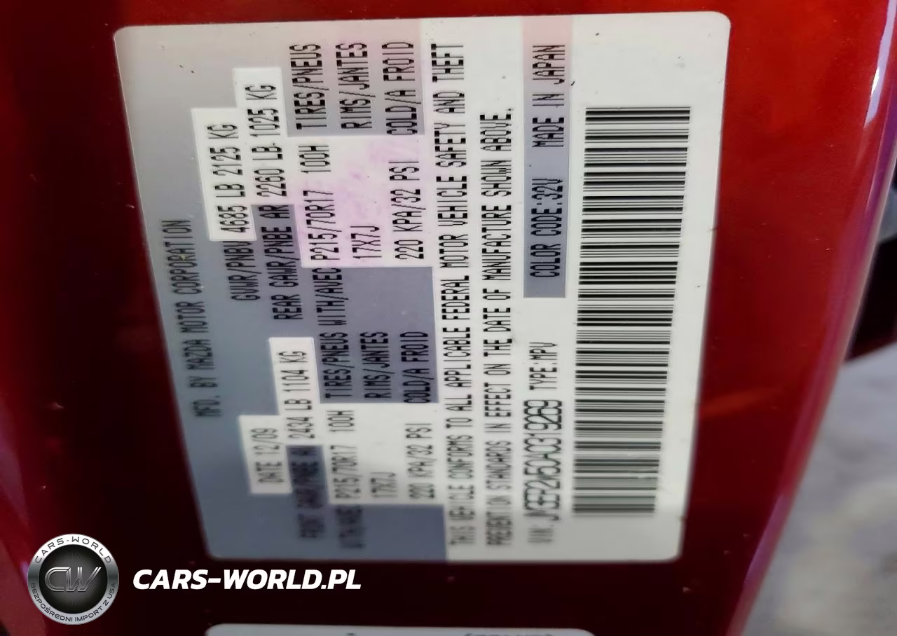 2010 Mazda Cx-7 Sv VIN:JM3ER2W50A0319269 - 13
