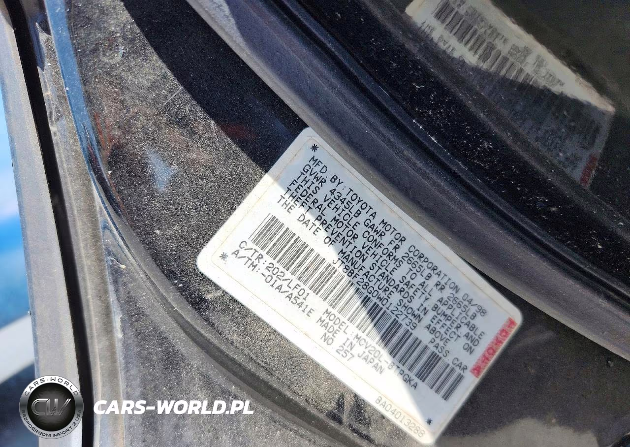 1998 Lexus Es 300 VIN:JT8BF28G0W0122739 - 12