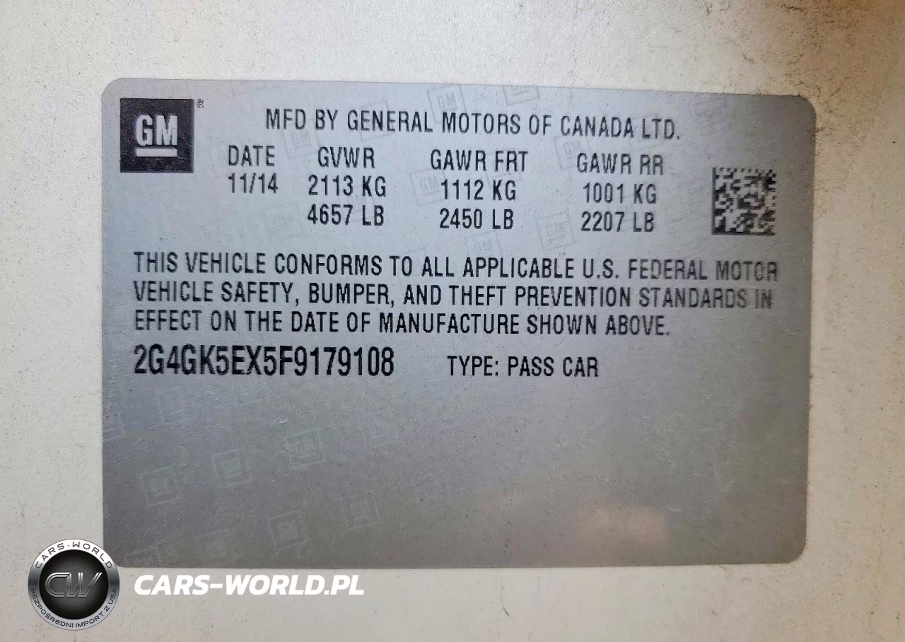 2015 Buick Regal VIN:2G4GK5EX5F9179108 - 13