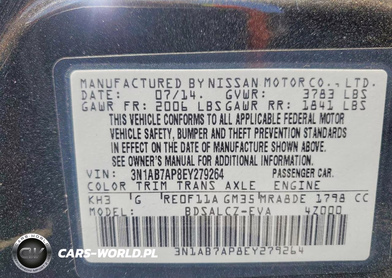 2014 Nissan Sentra S VIN:3N1AB7AP8EY279264 - 12