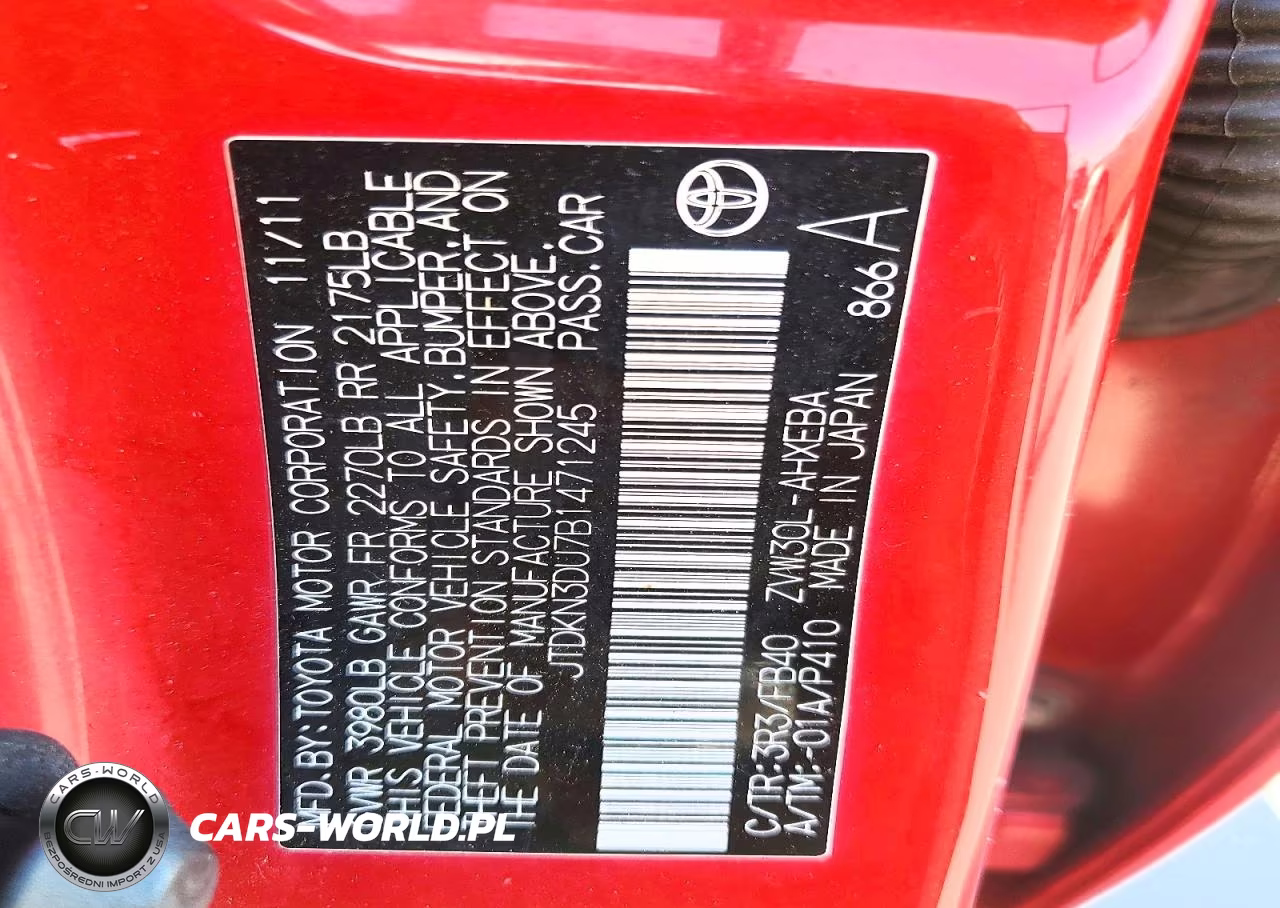 2011 Toyota Prius Two VIN:JTDKN3DU7B1471245 - 12