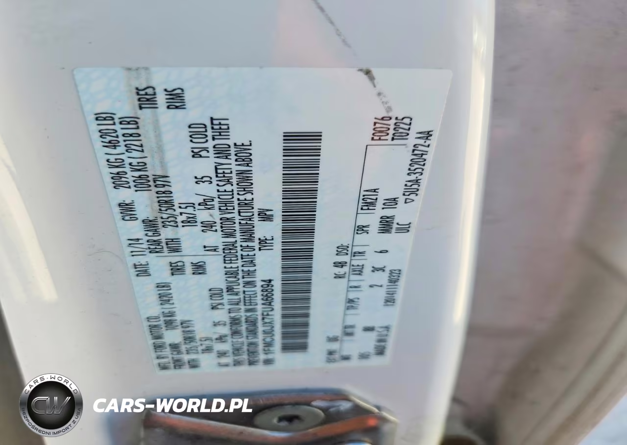 2015 Ford Escape Titanium VIN:1FMCU0JX7FUA66894 - 13