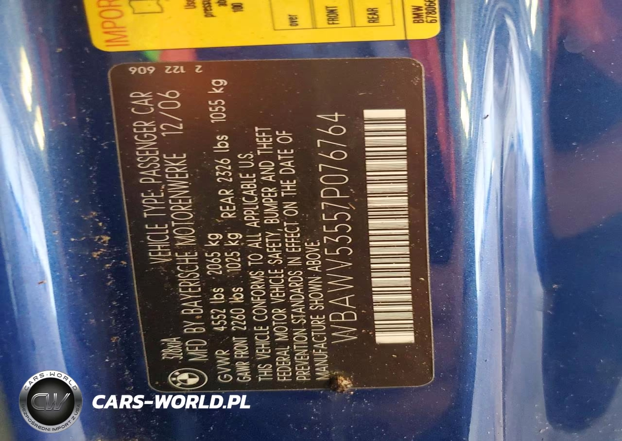 2007 BMW 328 Xi Sulev VIN:WBAWV53557P076764 - 12