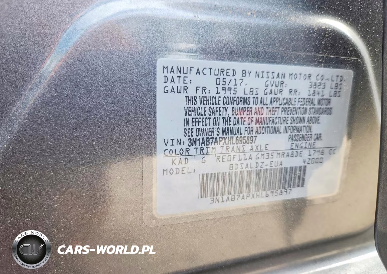 2017 Nissan Sentra Sv VIN:3N1AB7APXHL695897 - 12