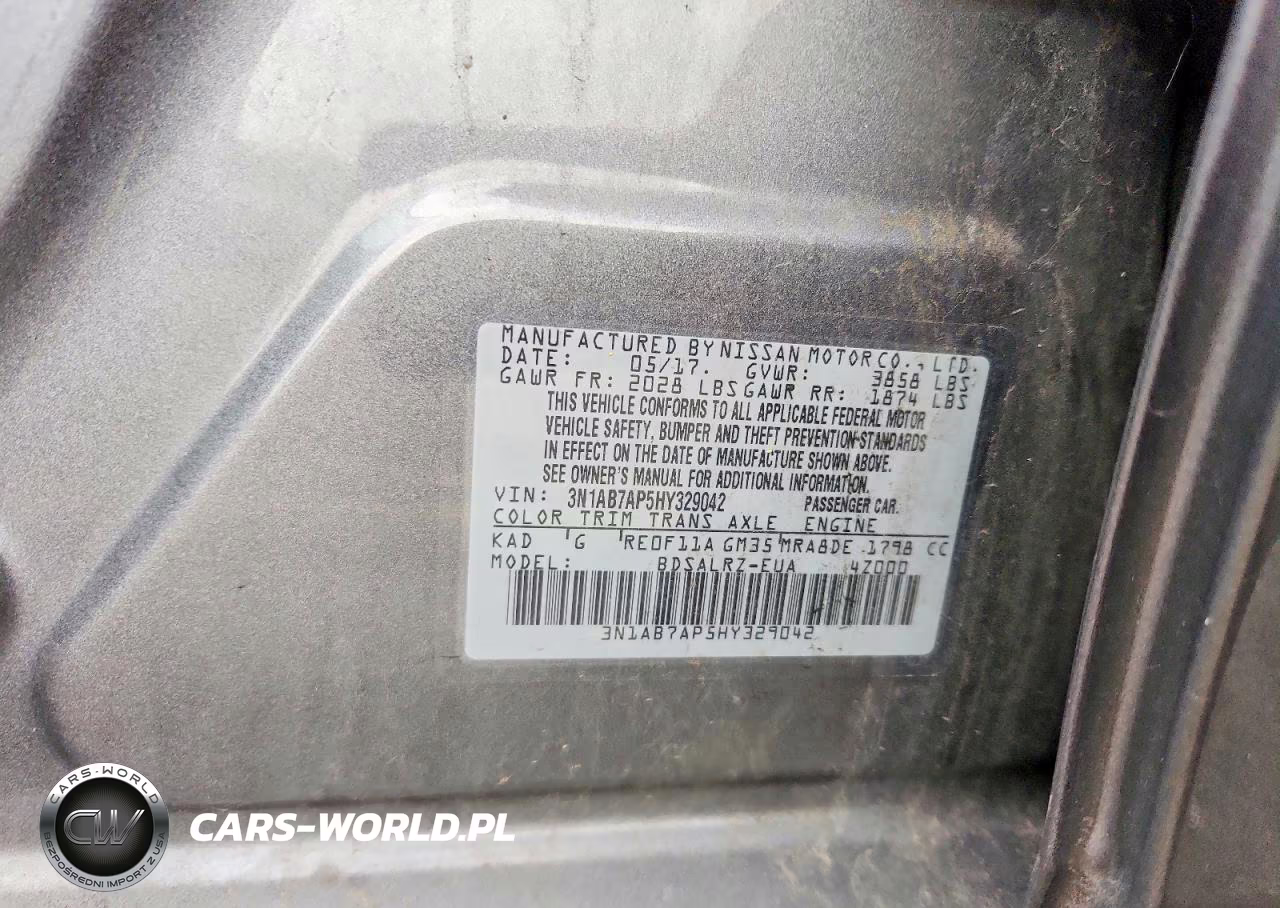 2017 Nissan Sentra Sr VIN:3N1AB7AP5HY329042 - 12