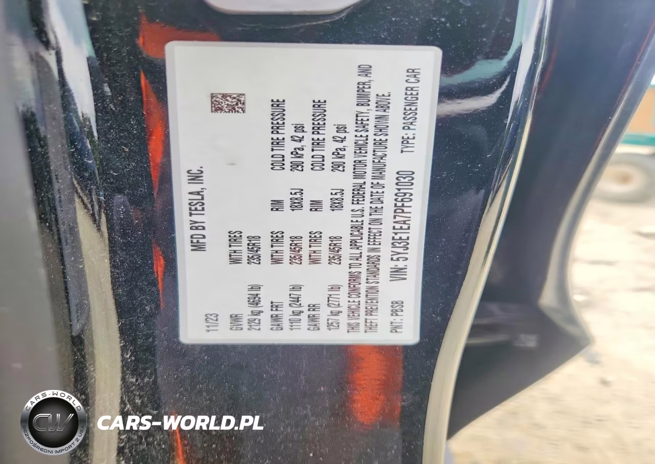 2023 Tesla Model 3 VIN:5YJ3E1EA7PF691030 - 12