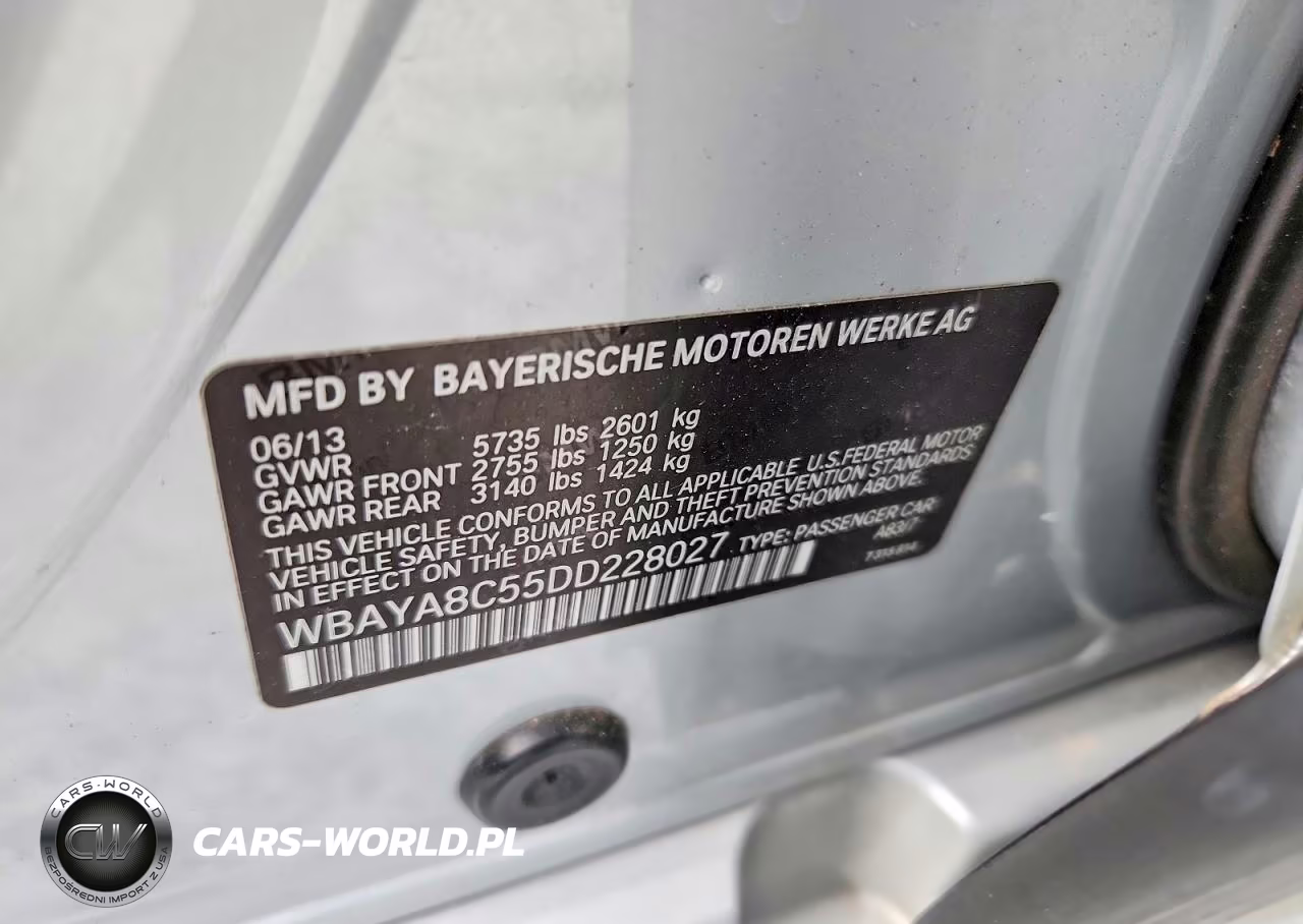 2013 BMW 750 I VIN:WBAYA8C55DD228027 - 12
