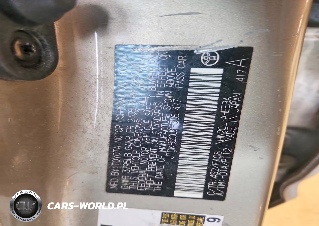 2005 Toyota Prius Base VIN:JTDKB20U853051477 - 12