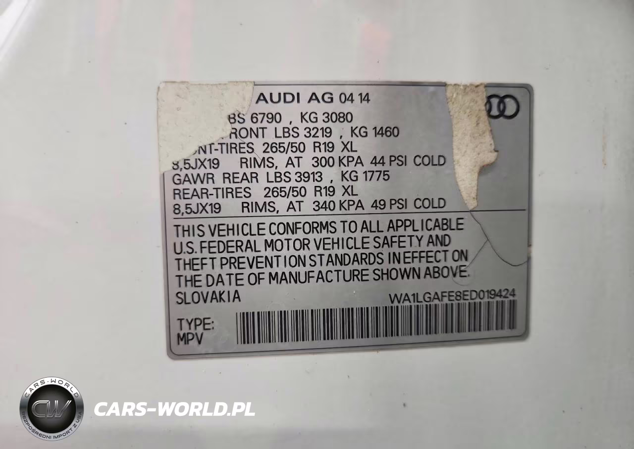 2014 Audi Q7 Premium Plus VIN:WA1LGAFE8ED019424 - 13