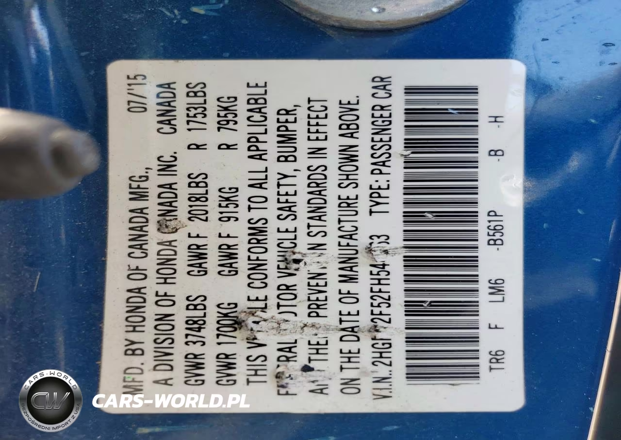 2015 Honda Civic Lx VIN:2HGFB2F52FH544363 - 12