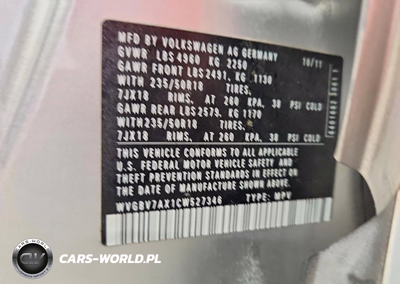 2012 Volkswagen Tiguan S VIN:WVGBV7AX1CW527346 - 13