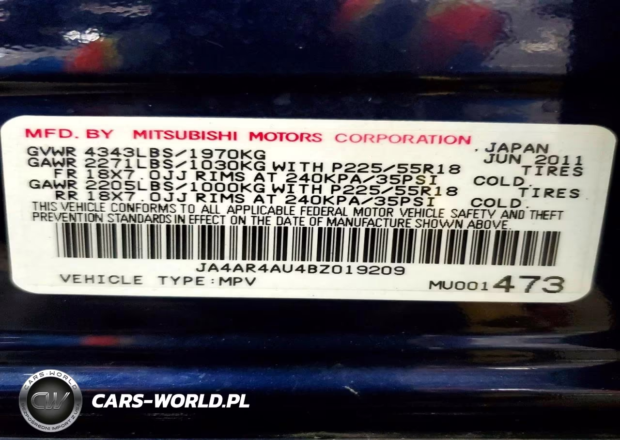 2011 Mitsubishi Outlander Sport Se VIN:JA4AR4AU4BZ019209 - 13