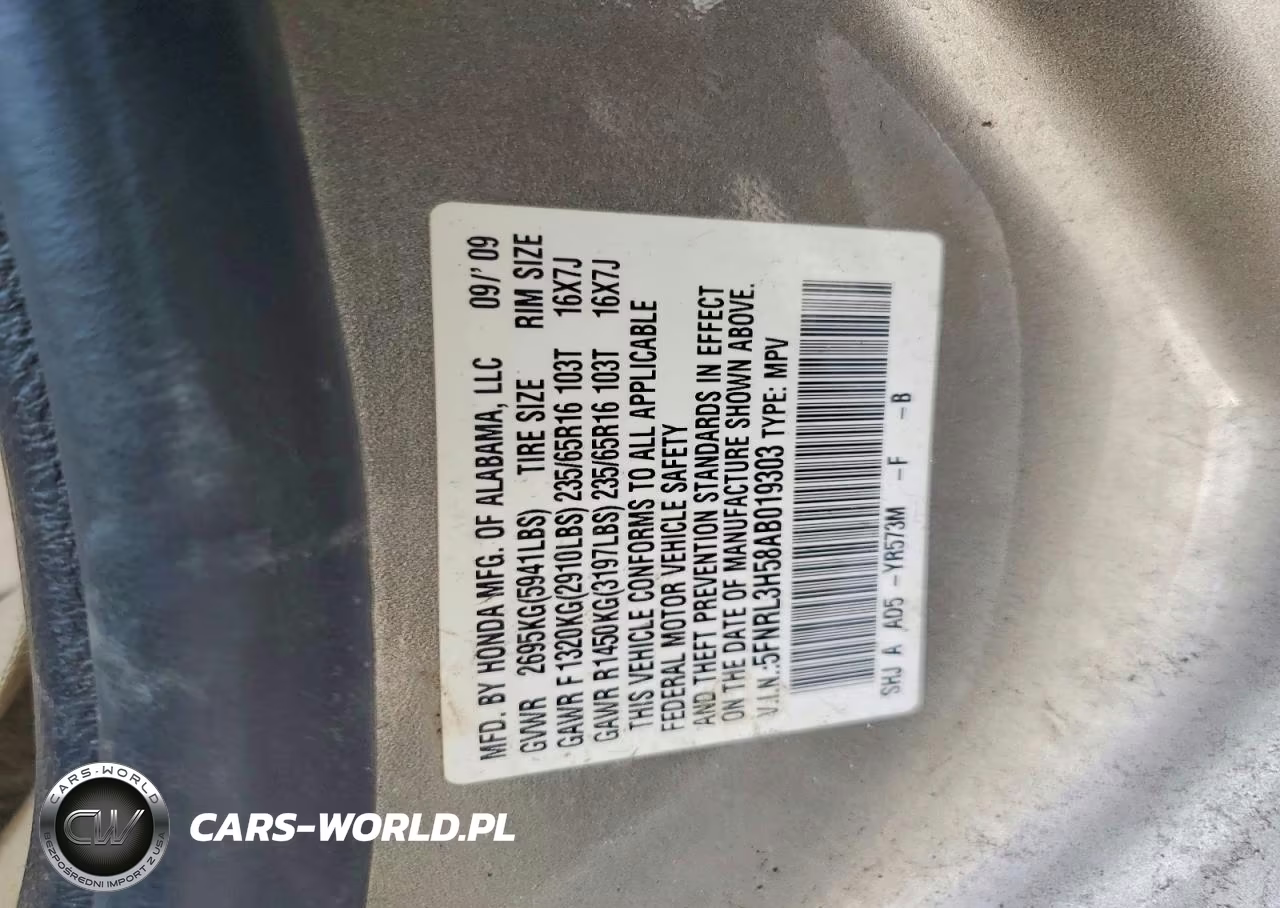 2010 Honda Odyssey Ex VIN:5FNRL3H58AB019303 - 13