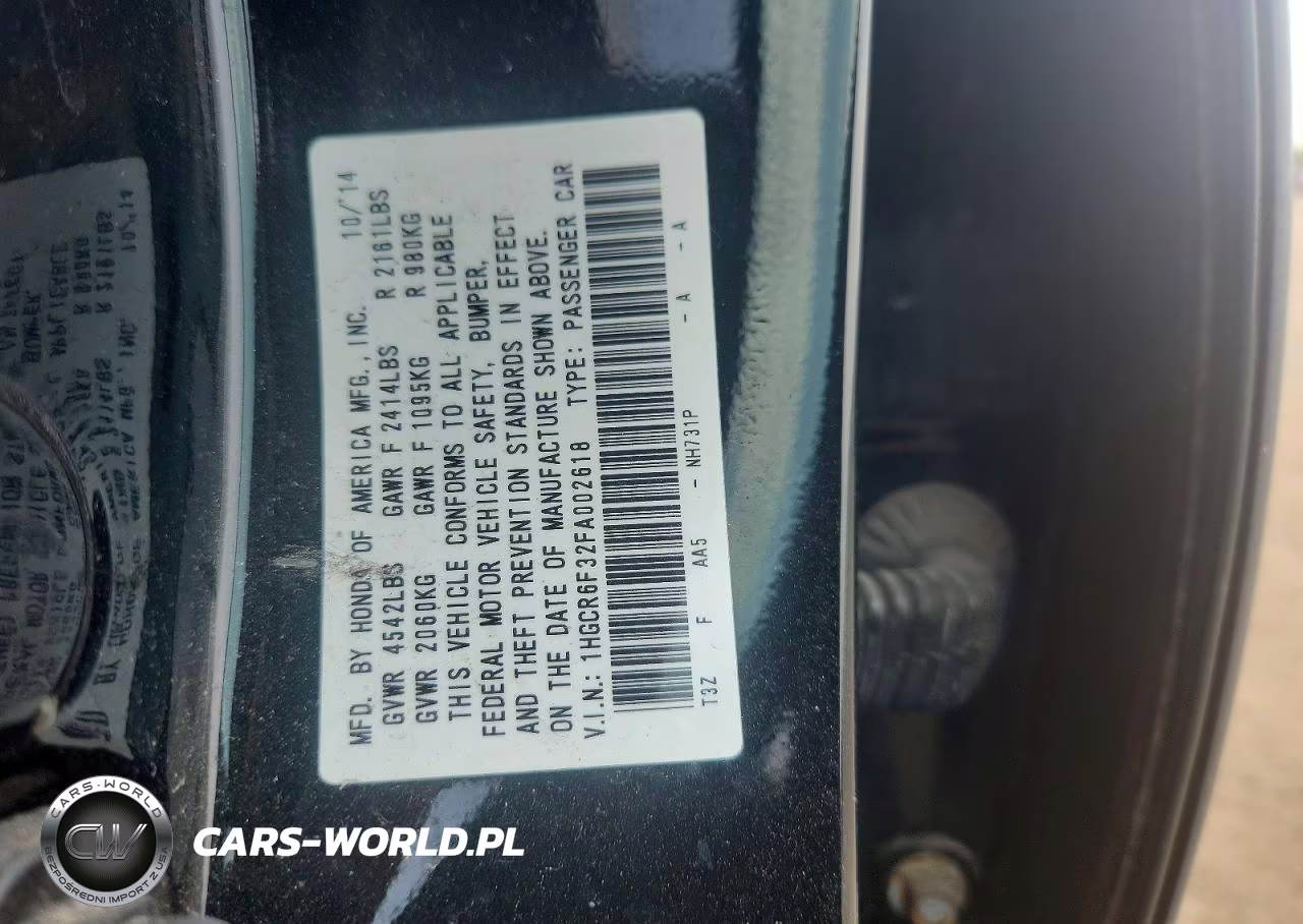 2015 Honda Accord Hybrid VIN:1HGCR6F32FA002618 - 12