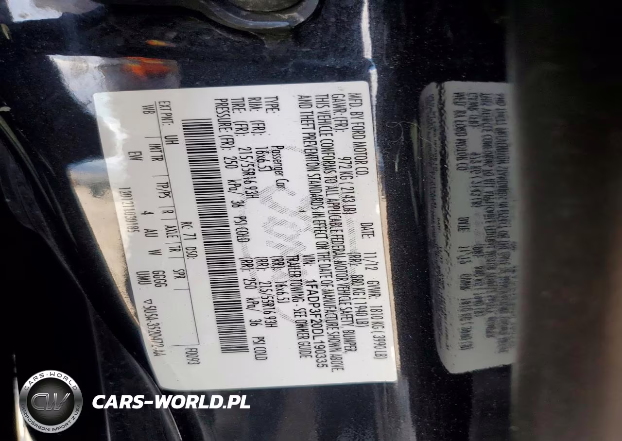 2013 Ford Focus Se VIN:1FADP3F20DL190335 - 12