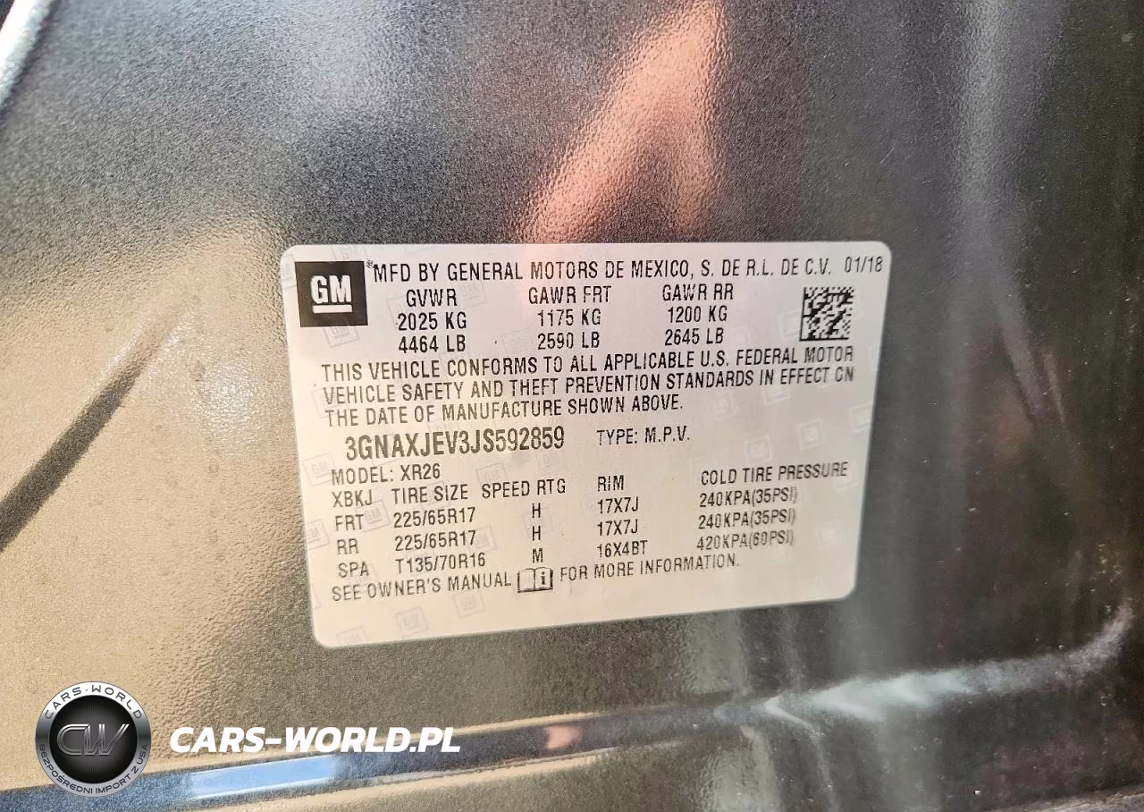 2018 Chevrolet Equinox Lt VIN:3GNAXJEV3JS592859 - 13