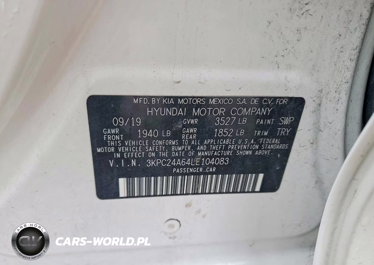 2020 Hyundai Accent Se VIN:3KPC24A64LE104083 - 12