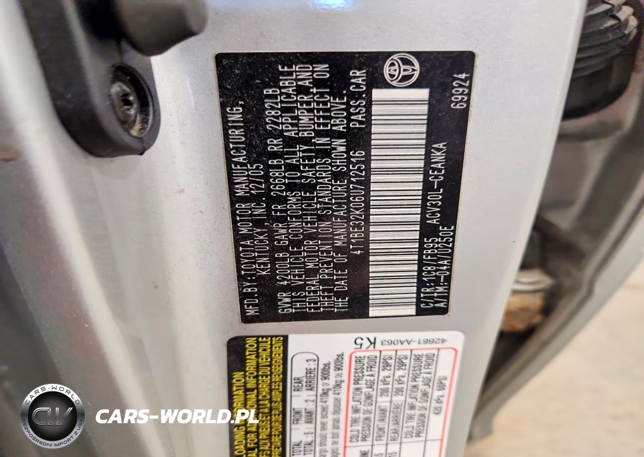 2006 Toyota Camry Standard VIN:4T1BE32K06U712516 - 12
