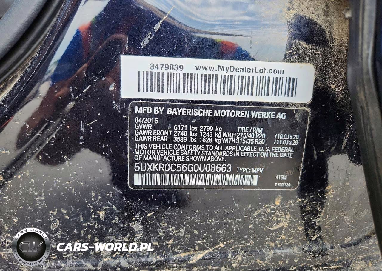2016 BMW X5 xDrive35I VIN:5UXKR0C56G0U08663 - 12