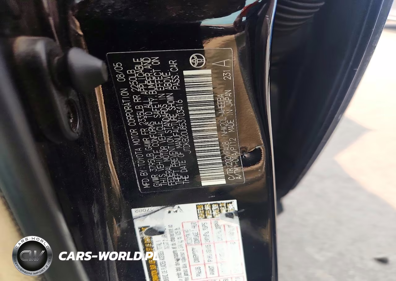 2005 Toyota Prius Base VIN:JTDKB20U853103416 - 13