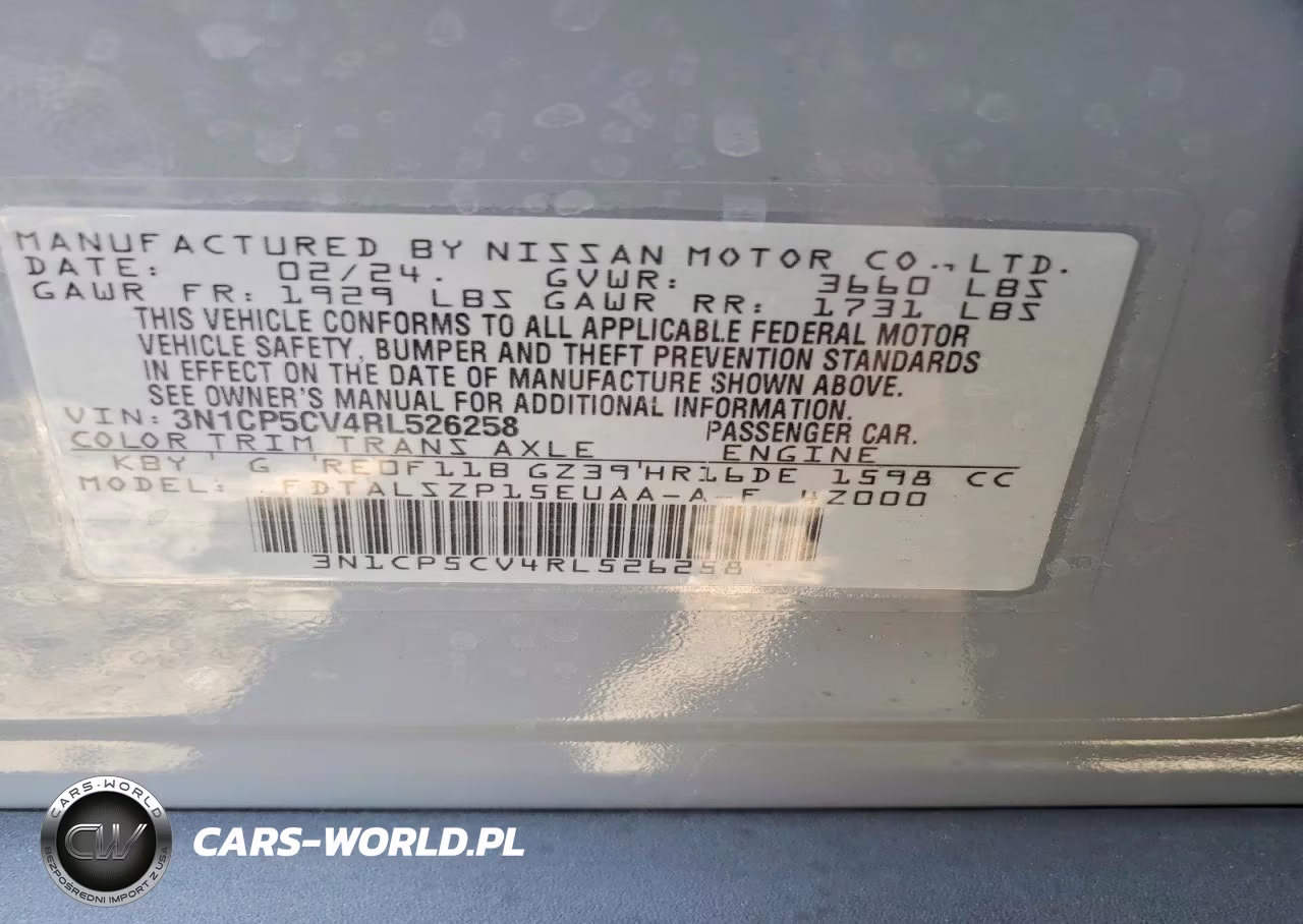 2024 Nissan Kicks Sv VIN:3N1CP5CV4RL526258 - 13