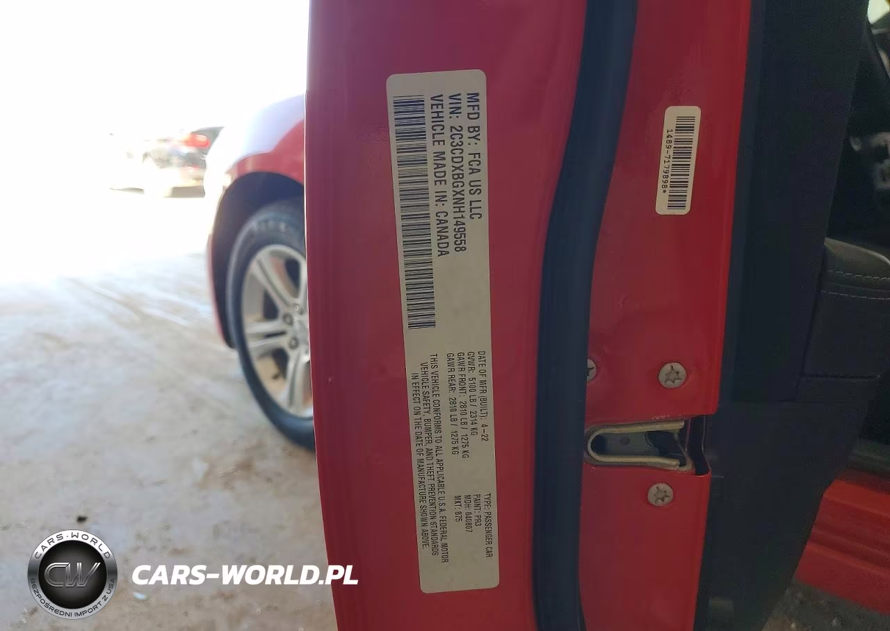 2022 Dodge Charger Sxt VIN:2C3CDXBGXNH149558 - 12
