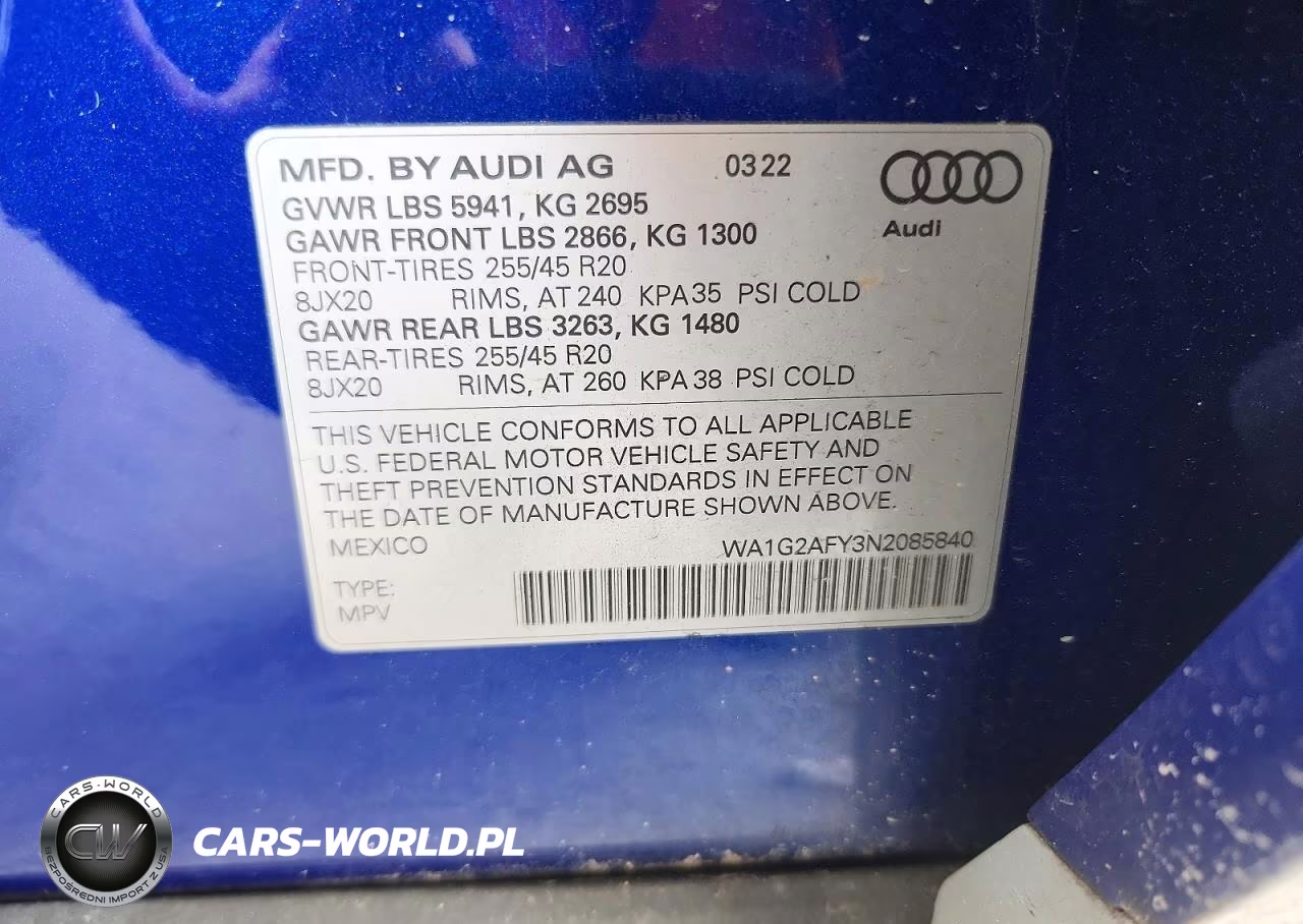 2022 Audi Q5 E Premium 55 VIN:WA1G2AFY3N2085840 - 12