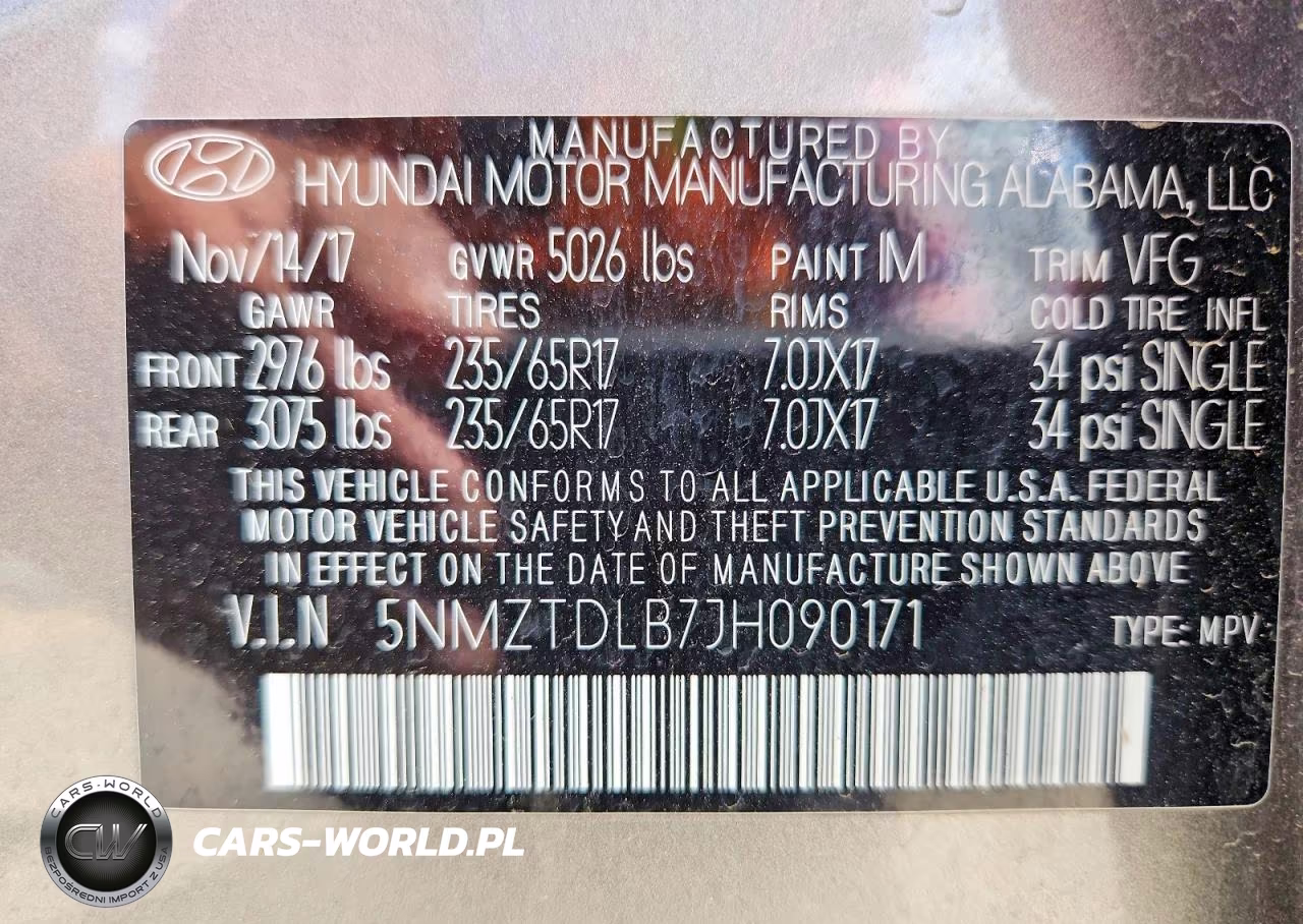 2018 Hyundai Santa Fe Sport 2.4L VIN:5NMZTDLB7JH090171 - 13