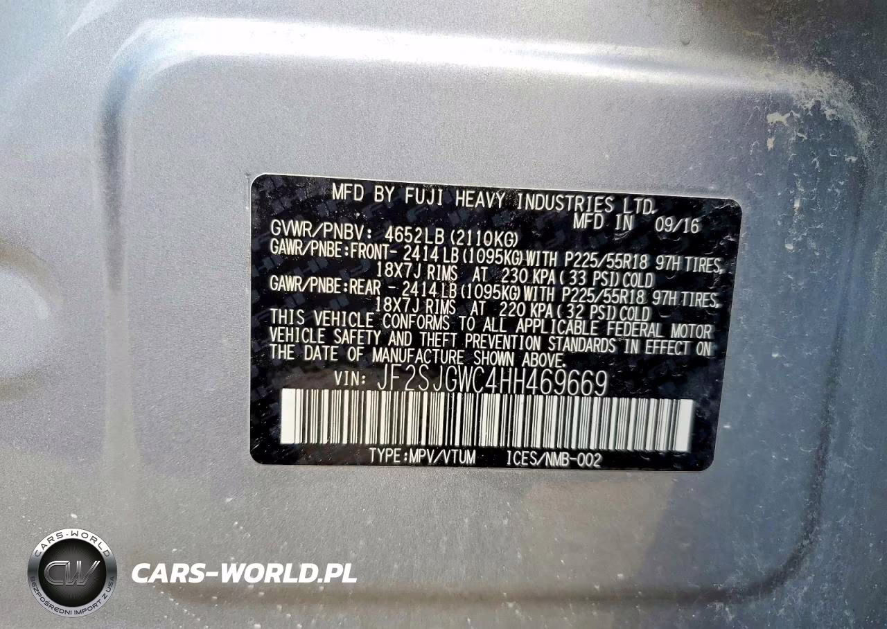 2017 Subaru Forester 2.0Xt Touring VIN:JF2SJGWC4HH469669 - 13