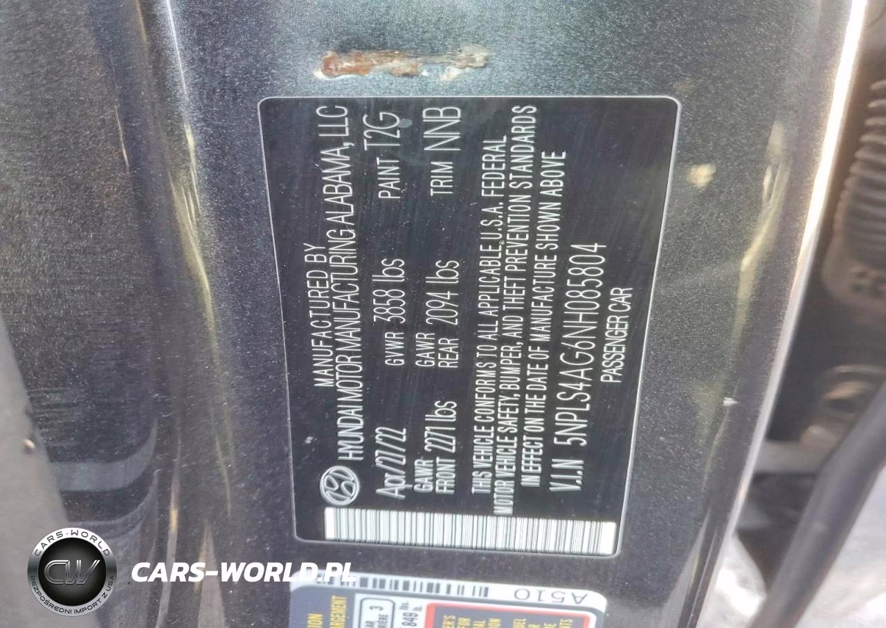 2022 Hyundai Elantra Sel VIN:5NPLS4AG6NH085804 - 12
