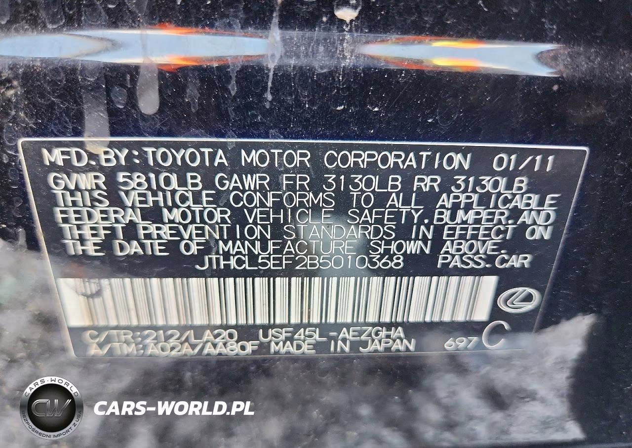 2011 Lexus Ls 460 VIN:JTHCL5EF2B5010368 - 13