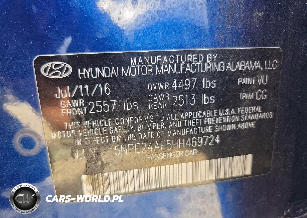 2017 Hyundai Sonata Se VIN:5NPE24AF5HH469724 - 12