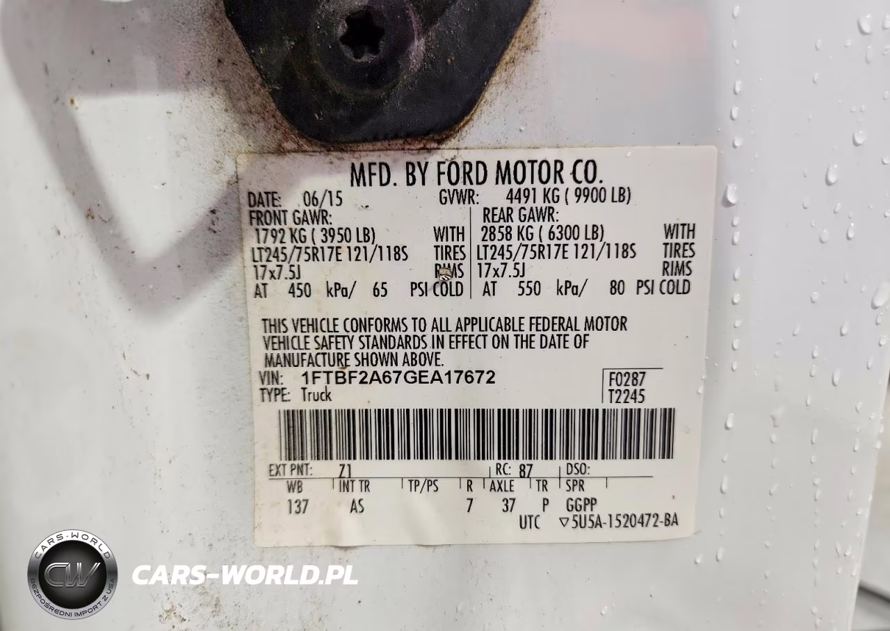 2016 Ford F250 Super Duty VIN:1FTBF2A67GEA17672 - 12