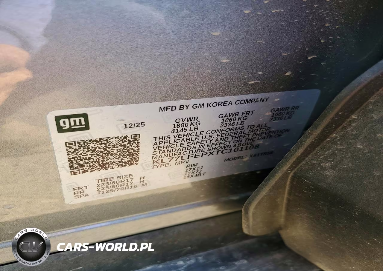 2026 Chevrolet Trax Ls VIN:KL77LFEPXTC101108 - 14