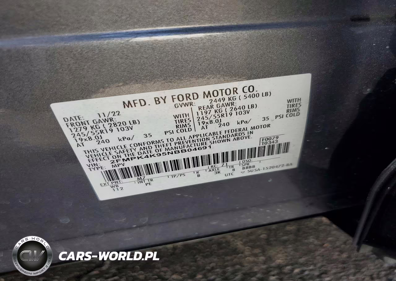 2022 Ford Edge Titanium VIN:2FMPK4K95NBB04691 - 12