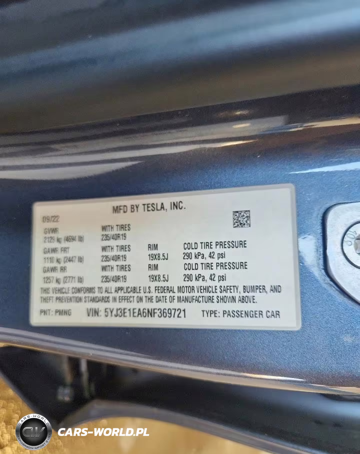 2022 Tesla Model 3 VIN:5YJ3E1EA6NF369721 - 12