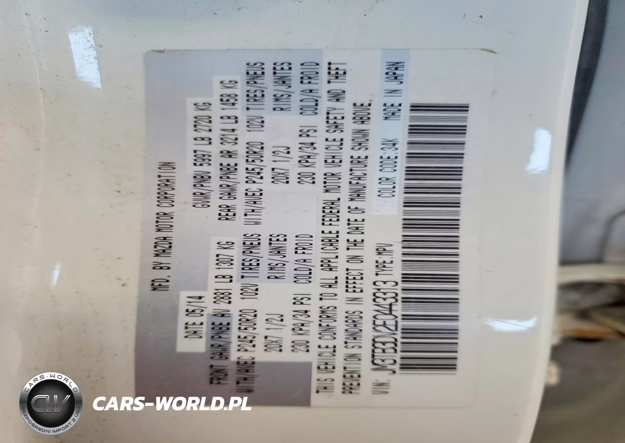 2014 Mazda Cx-9 Grand Touring VIN:JM3TB3DV2E0443313 - 13