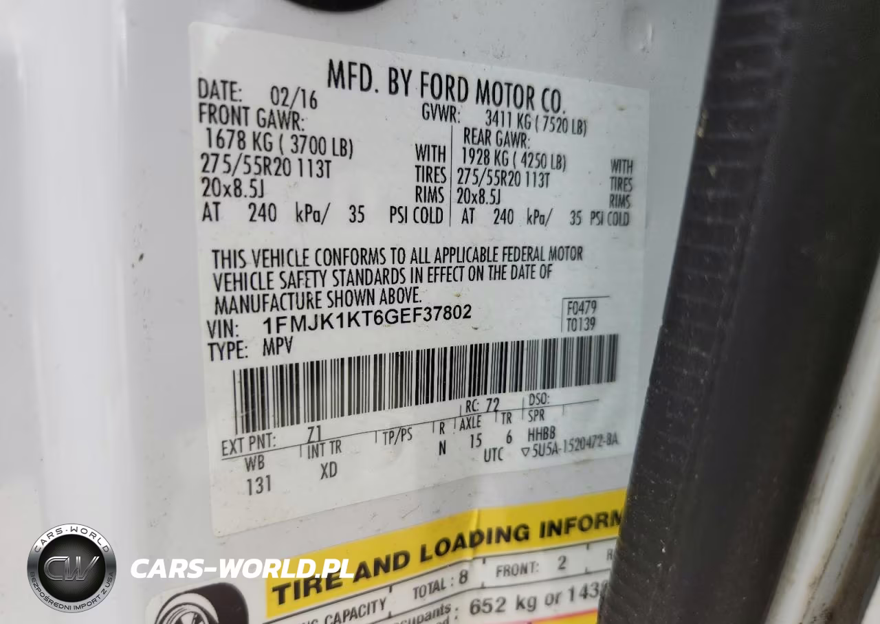 2016 Ford Expedition El Limited VIN:1FMJK1KT6GEF37802 - 13
