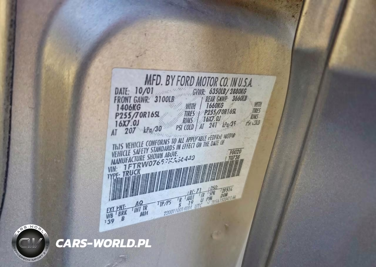 2002 Ford F150 Supercrew VIN:1FTRW07652KA66440 - 12