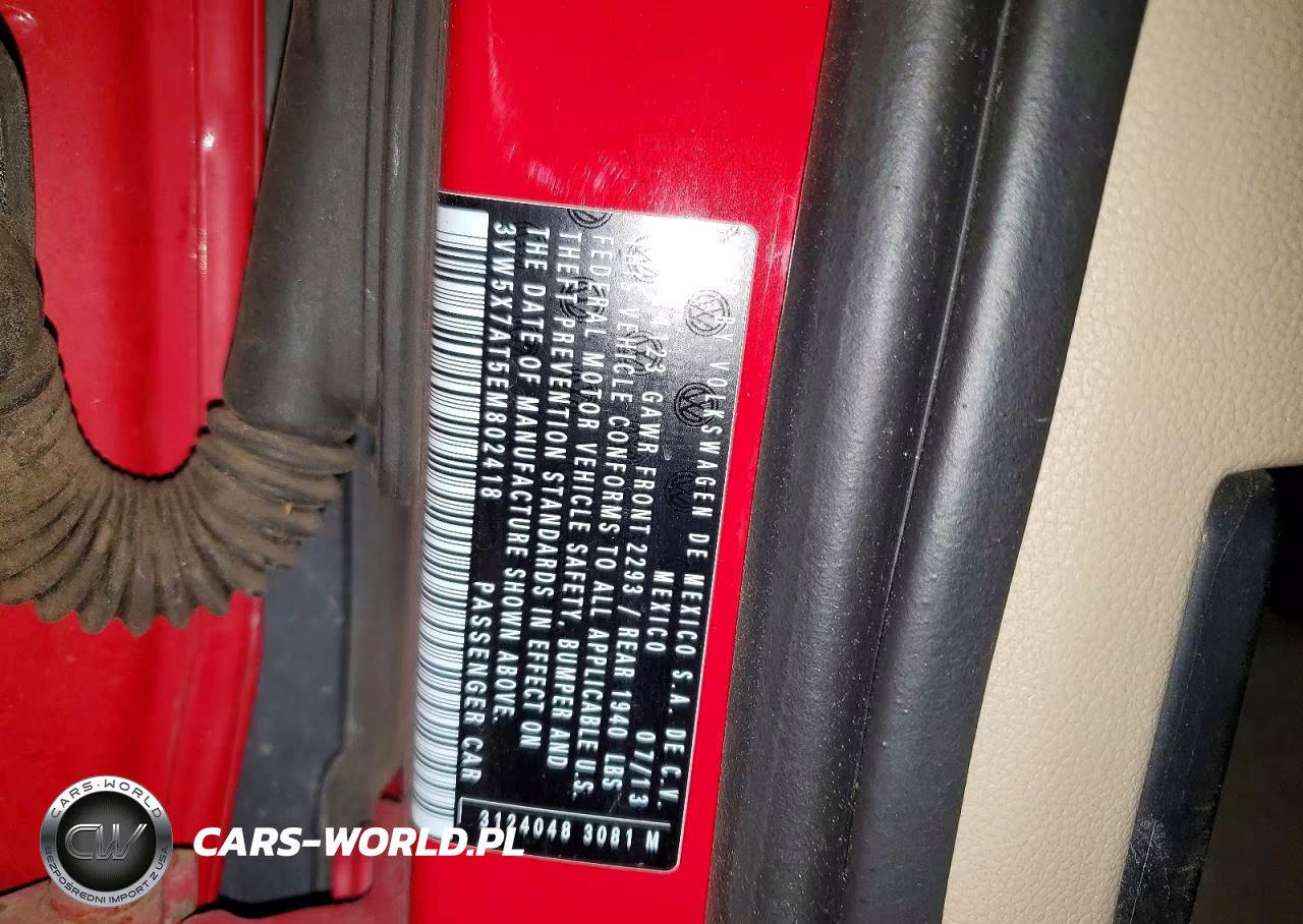 2014 Volkswagen Beetle VIN:3VW5X7AT5EM802418 - 13