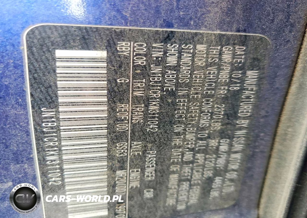 2019 Nissan Rogue Sport S VIN:JN1BJ1CR1KW311042 - 13