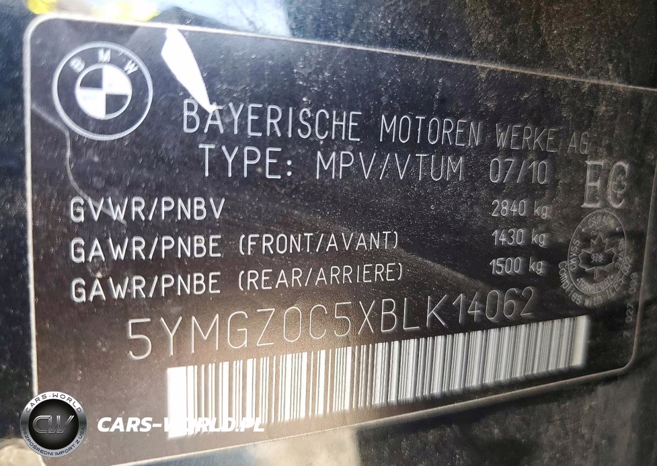 2011 BMW X6 M VIN:5YMGZ0C5XBLK14062 - 14