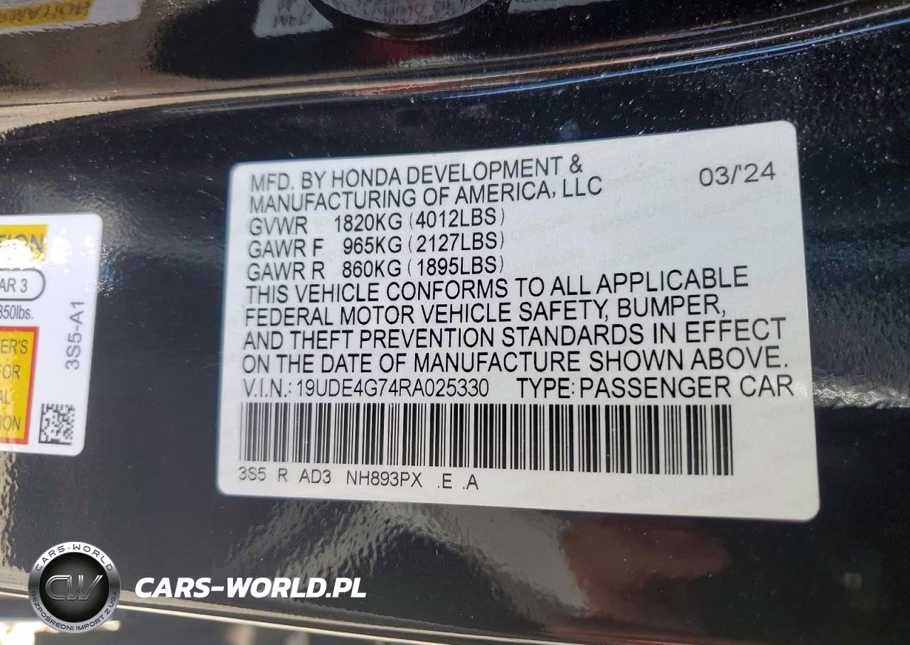 2024 Acura Integra A-Spec Tech VIN:19UDE4G74RA025330 - 12