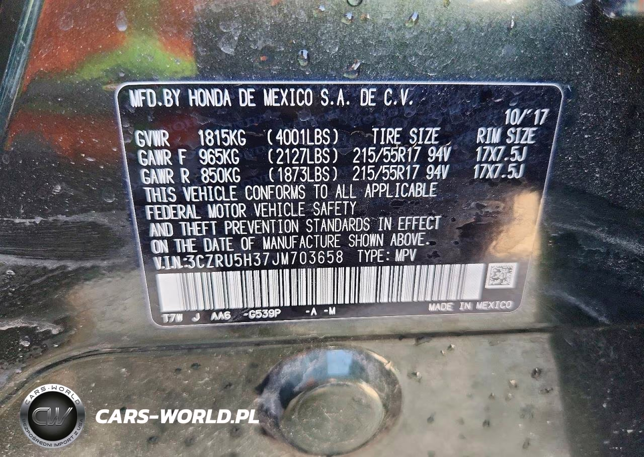 2018 Honda Hr-V Lx VIN:3CZRU5H37JM703658 - 13