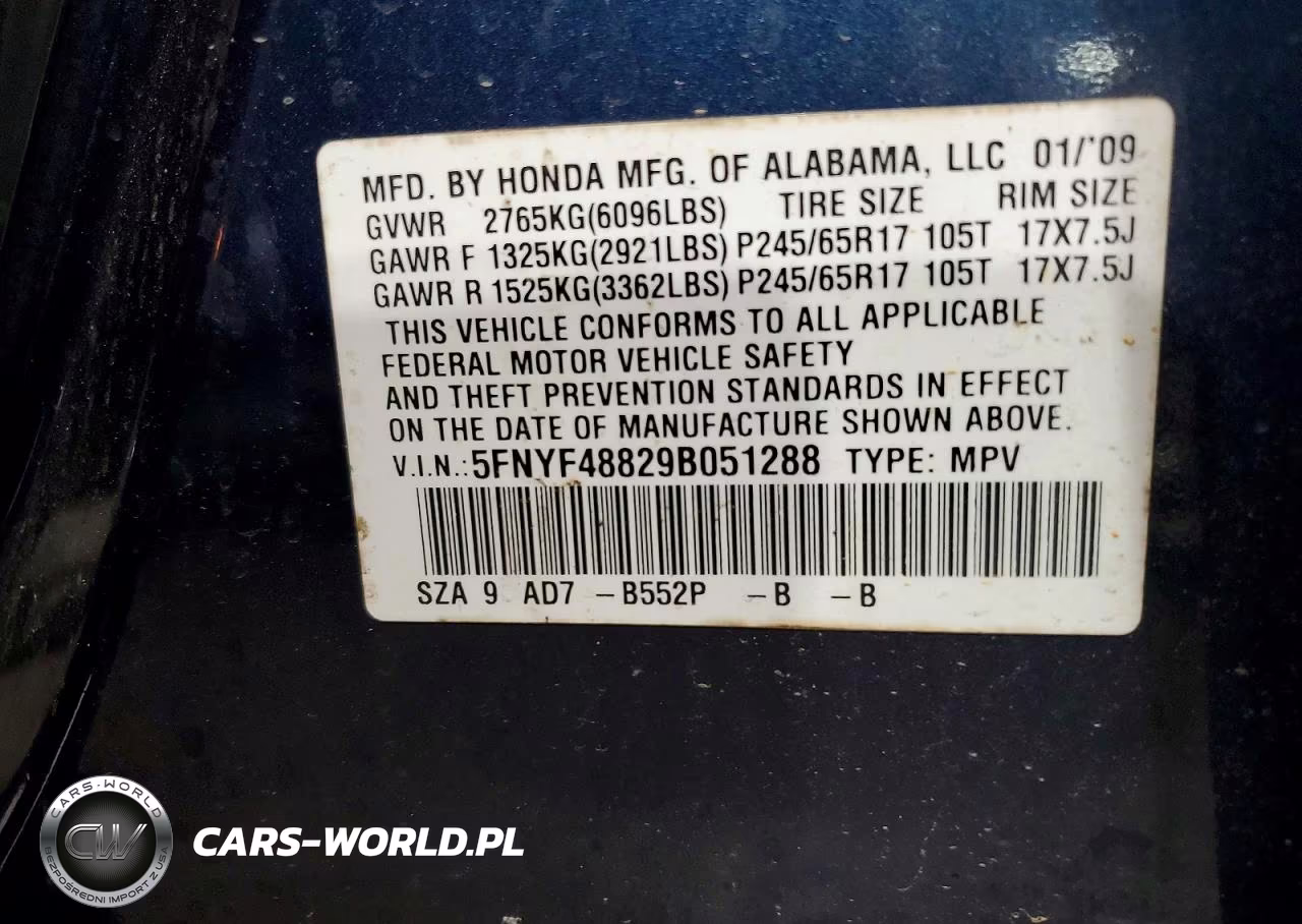 2009 Honda Pilot Touring VIN:5FNYF48829B051288 - 13