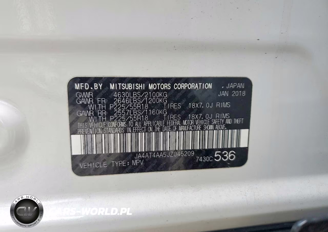 2018 Mitsubishi Eclipse Cross Le VIN:JA4AT4AA5JZ045209 - 13